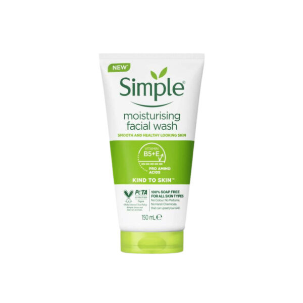 Simple Moisturising Facial Wash 150ml - Image 3