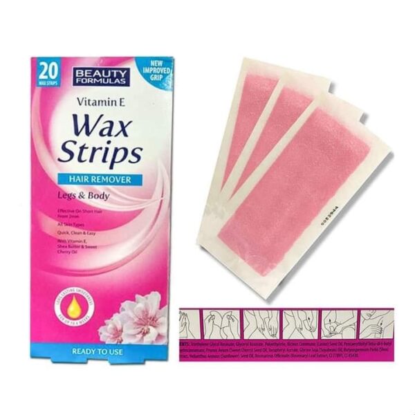 Beauty Formulas Vitamin E Wax Strips – (20 pcs) - Image 4