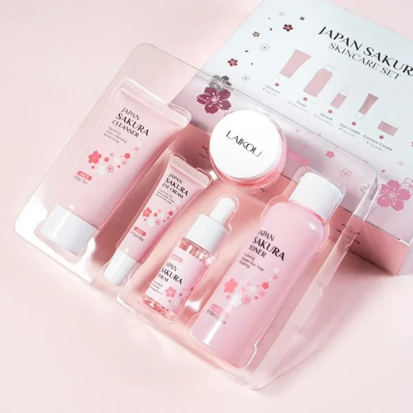 Laikou Japan Sakura Skincare Set – 5 Pcs - Image 5