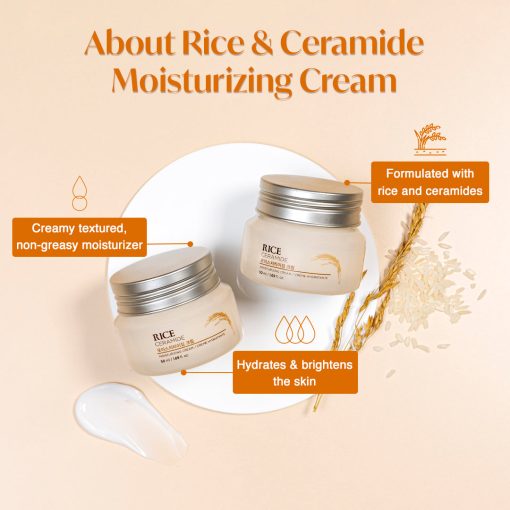 The Face Shop Rice & Ceramide Moisturizing Cream(50ml) - Image 3