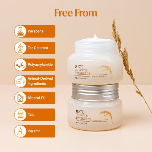 The Face Shop Rice & Ceramide Moisturizing Cream(50ml) - Image 2