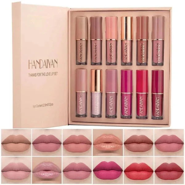 Handaiyan Thanks For The Love 12 Color Matte Liquid Lipstick Set