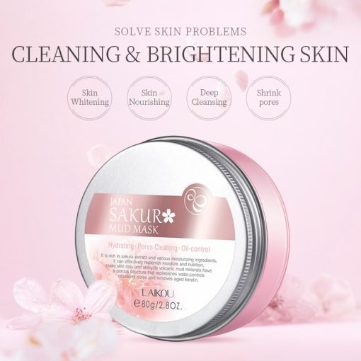 Laikou Sakura Mud Mask Cream – 90g - Image 5