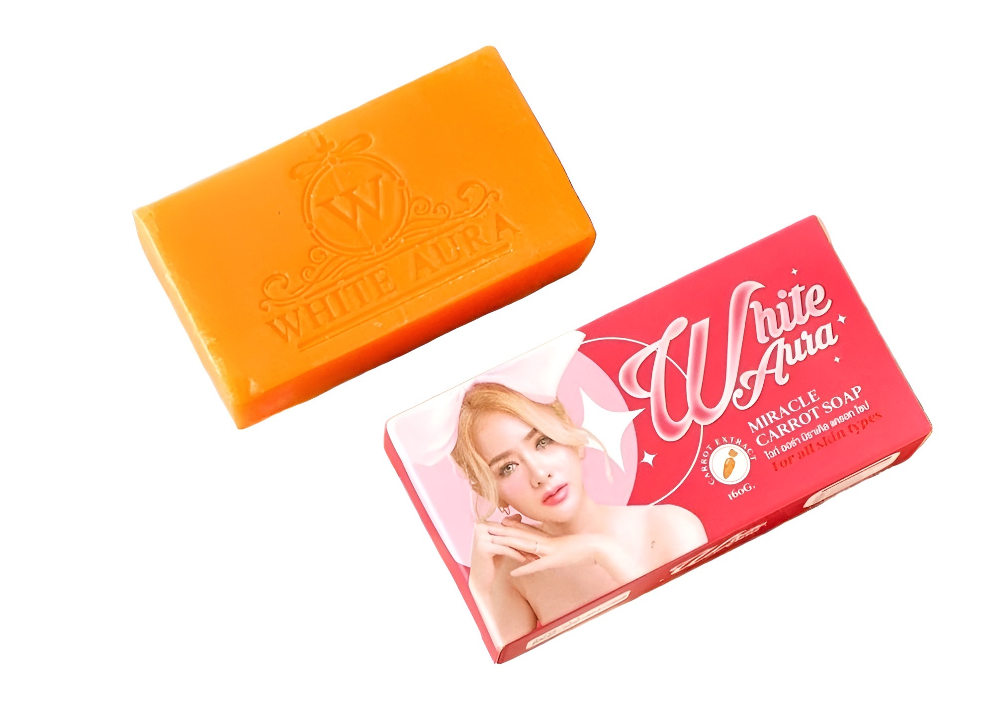 White Aura Miracle Carrot Soap-160g