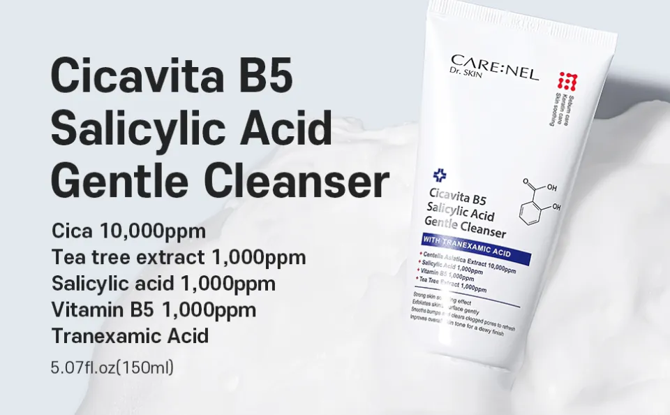 CARE:NEL Dr. SKIN Cicavita B5 Salicylic Asid Gentle Cleanser-150ML - Image 2
