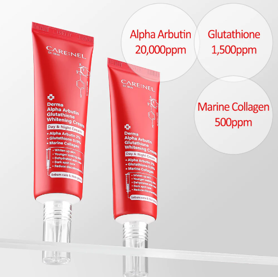 CARE:NEL Dr. SKIN Derma Alpha Arbutin Glutathione Whitening Cream 45ml