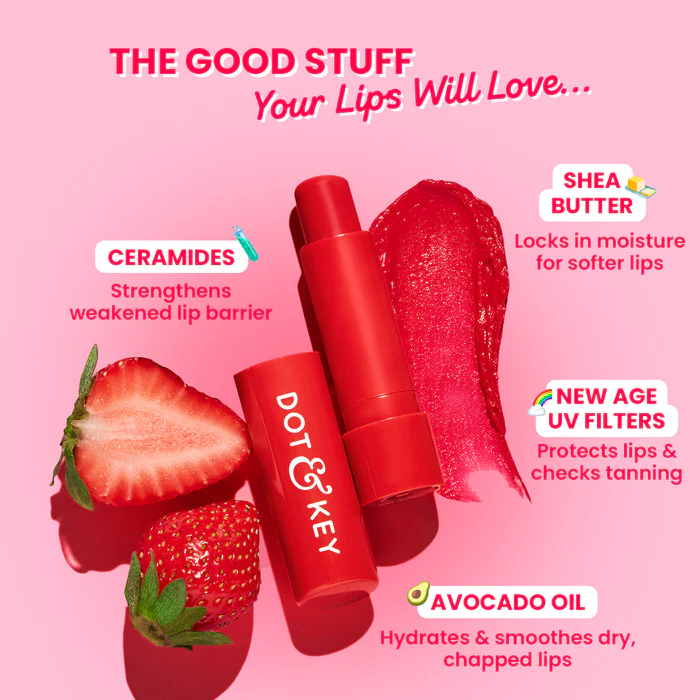 Dot & Key Barrier Repair Hydrating Tinted Lip Balm- Strawberry Red - Image 5