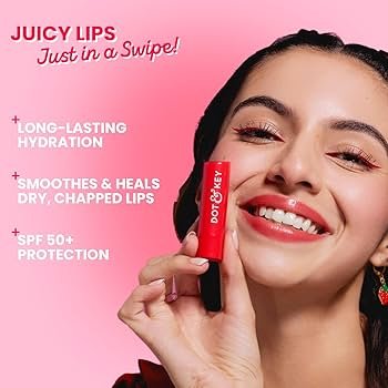 Dot & Key Barrier Repair Hydrating Tinted Lip Balm- Strawberry Red - Image 4