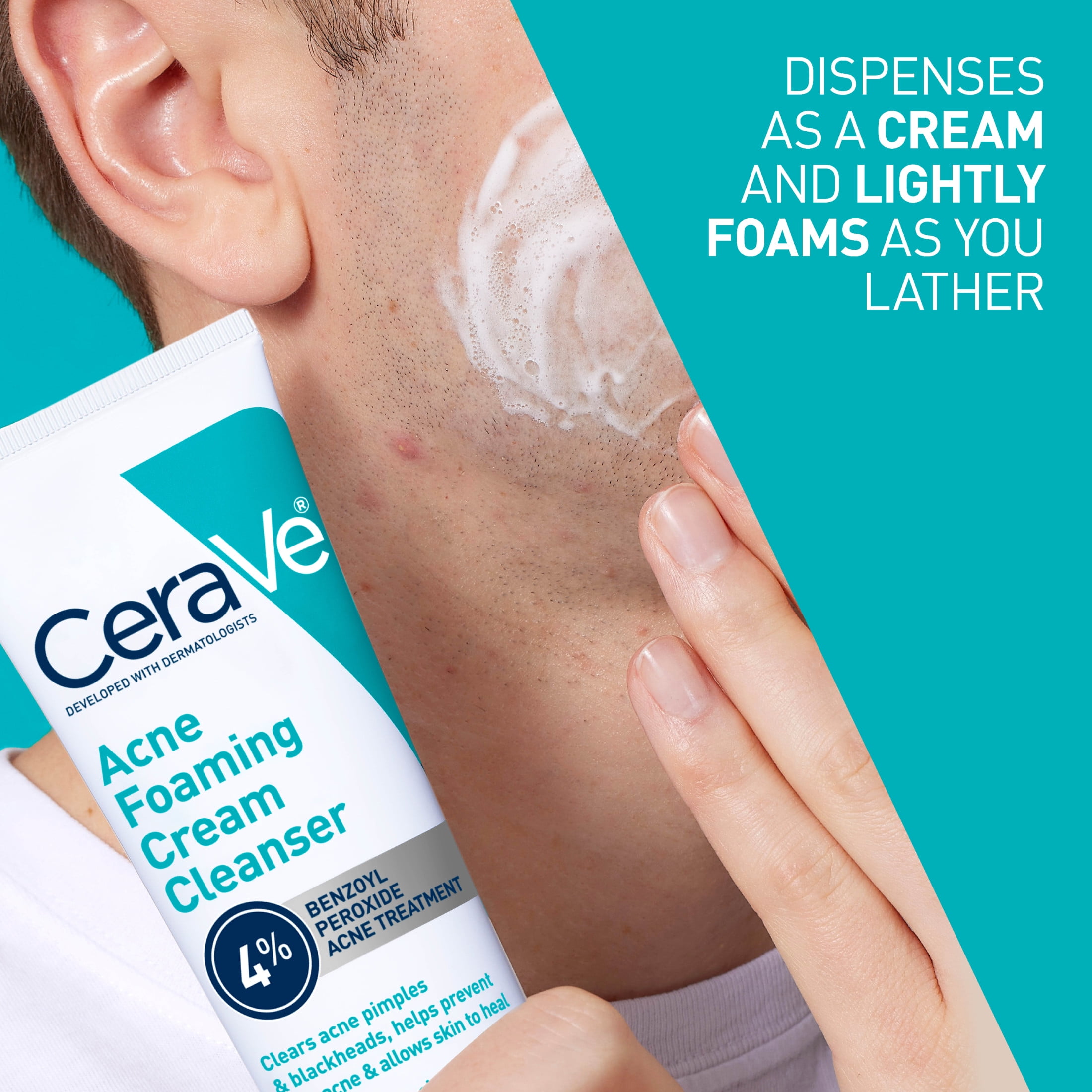 CeraVe Acne Foaming Cream Cleanser - 150ML - Image 3