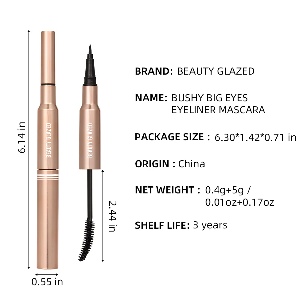 Beauty Glazed 2 in 1 Bushy Big Eyeliner & Mascara - Image 4