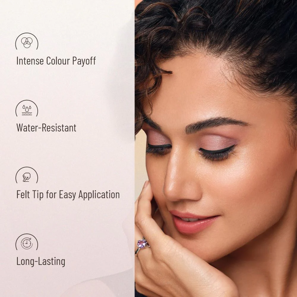 Swiss Beauty Jet Black Bold Felt Tip Eyeliner - Image 4